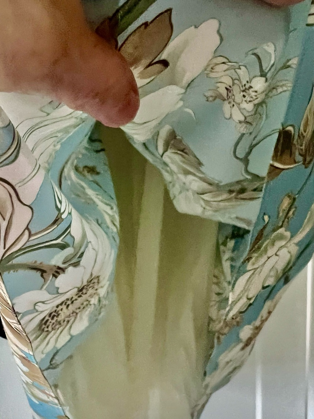 Oscar de la Renta Teal-Blue Floral Midi Wrap Dress - Picture 6 of 6